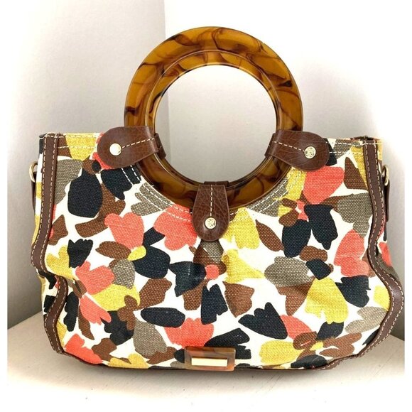 Kim Rogers Women's Multicolor Floral Round Top Handle Handle Bag - Picture 1 of 7